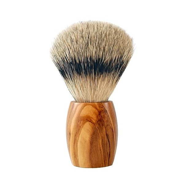 Hans Baier Exclusive Blaireau de rasage en bois dolivier