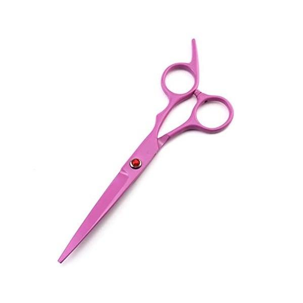 Ciseaux de coupe de cheveux professionnels roses Japon 440C Ciseaux droits pointus en acier pour hommes/femmes Ciseaux de cou