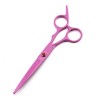 Ciseaux de coupe de cheveux professionnels roses Japon 440C Ciseaux droits pointus en acier pour hommes/femmes Ciseaux de cou