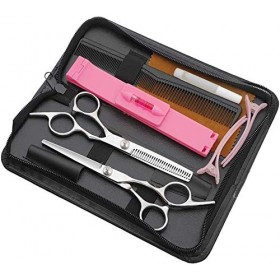 MKYOKO Ensemble de Coiffure 9 pièces Coupe de Cheveux Ciseaux de Coupe de Cheveux Ensemble en Acier Inoxydable Salon Professi