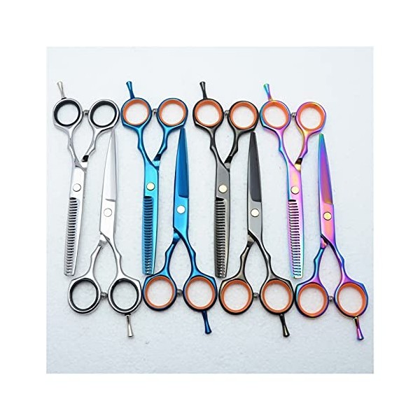 Ciseaux à cheveux Ciseaux de coupe de coiffure Ciseaux amincissants Outils de coiffure 2pcs Add Case Y 