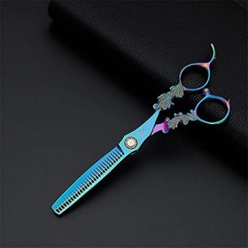 Kit de ciseaux de coupe de cheveux 6,0 pouces couleur créativité personnalité professionnelle texture fine en acier inoxydabl