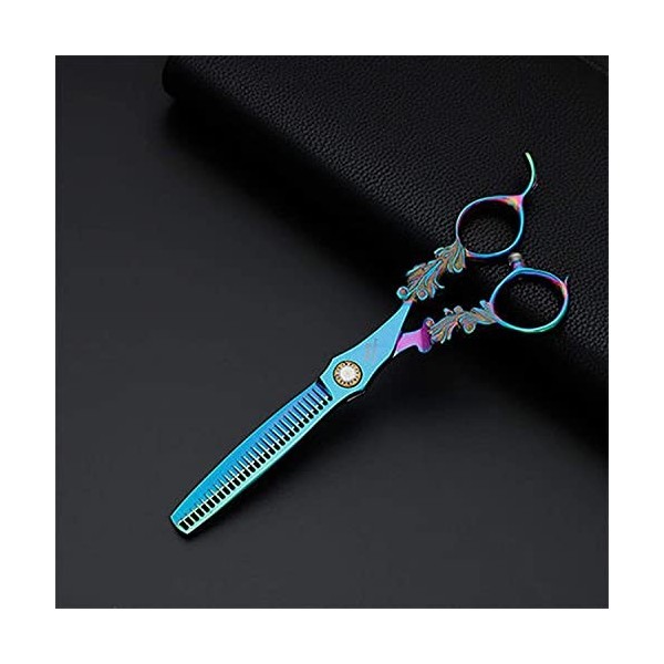 Kit de ciseaux de coupe de cheveux 6,0 pouces couleur créativité personnalité professionnelle texture fine en acier inoxydabl