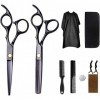 Kit de ciseaux de coupe de cheveux 10 pièces, ensemble de ciseaux de coupe de cheveux professionnels avec ciseaux amincissant