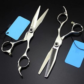 Ciseaux de Coupe de Cheveux, Ciseaux à Cheveux Professionnels en Acier 440c de 6 Pouces coupant des Ciseaux à effiler de Salo...