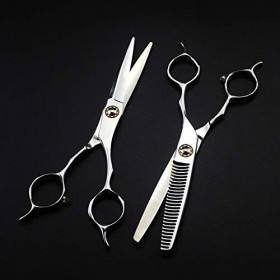 Ciseaux de coupe de cheveux, 6 pouces professionnels 440c à deux queues, ciseaux à cheveux, coupe de cheveux, ciseaux à effil