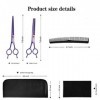 RIJPEX Kit de ciseaux de coupe de cheveux 17,8 cm Violet Professionnel en acier inoxydable Ciseaux de coiffure Set Ciseaux à 