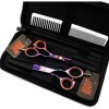 Ciseaux de coiffure Coupe de cheveux Super Sharp 5,5 pouces Kit doutils Ensemble de ciseaux de coiffeur professionnel mince 