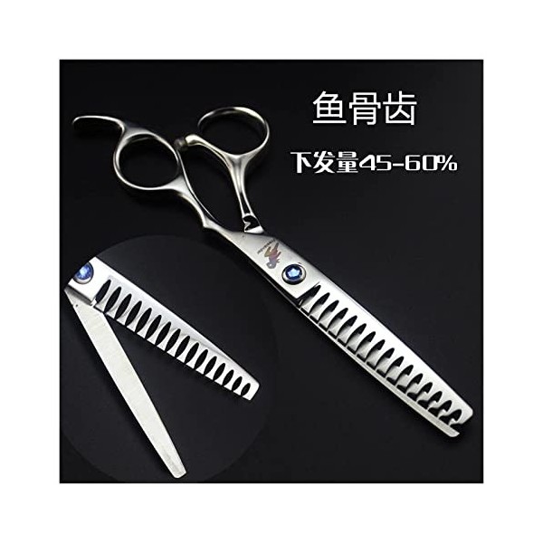 Ciseaux de coupe de cheveux, types de cisailles à cheveux professionnelles Coiffure Ciseaux à effiler en arête de poisson/den