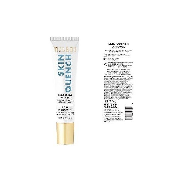 Milani Skin Quench Hydrating Primer for Makeup 1.0 FlOz. - Moisturizing Face Primer