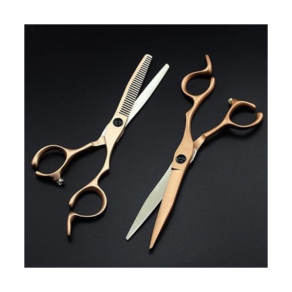 Ciseaux de coupe de cheveux, 6 pouces, or Rose, pour Salon de coiffure, ciseaux amincissants, en acier inoxydable 440, ciseau