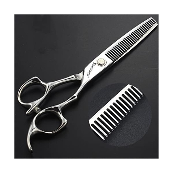 KOAIEZ Ensembles De Ciseaux De Coupe De Cheveux De 6,0 Pouces Argent , Cisaillements De Coiffure Multifonctionnels 440C