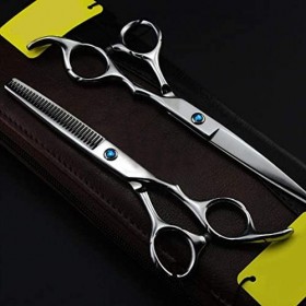 Ciseaux rasoir lames tranchantes ciseaux de coiffure professionnels/ciseaux amincissants cisailles à cheveux longueur totale 