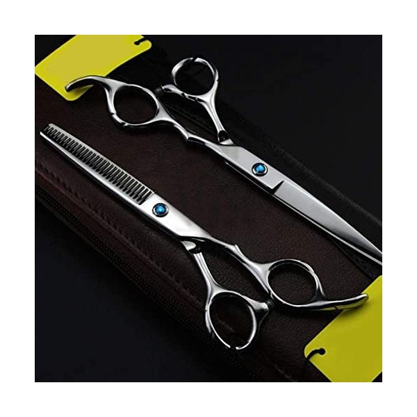 Ciseaux rasoir lames tranchantes ciseaux de coiffure professionnels/ciseaux amincissants cisailles à cheveux longueur totale 