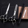 Coupe Coiffure Cheveux Ciseaux Set Professional 6.0 Pouces 440C Anti-Dérapant Résistant À lusure des Dents Barbershop Plat C