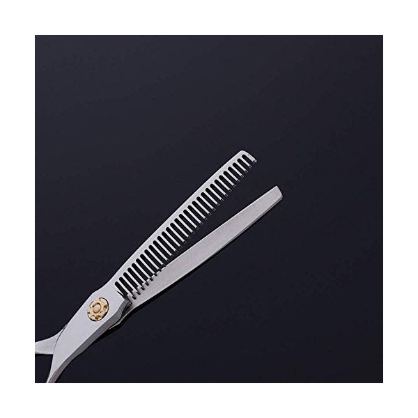 GaoF Ensemble de Ciseaux de Coiffure Plat + à Dents pour Coiffeur de 6 Pouces, Ensemble de Ciseaux de Coiffure à poignée Obli