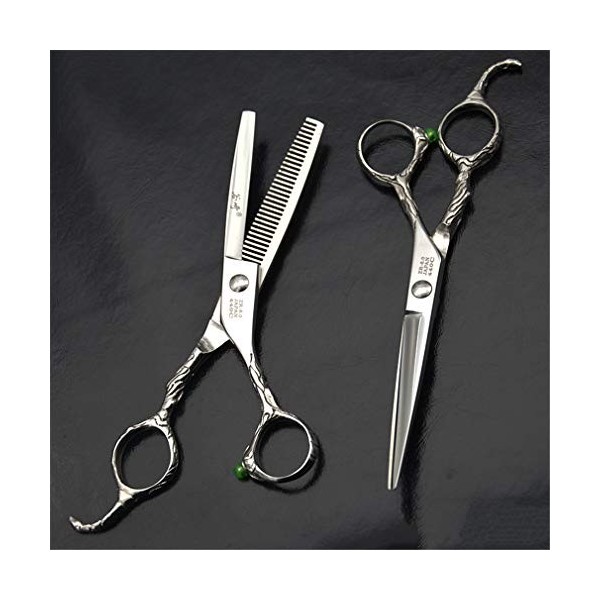 YODZ 6,0 Pouces 17Cm Ciseaux Coiffeur Ensemble, Droites Ciseaux Cheveux Professionnel en Acier Inoxydable Ciseaux Et Ciseaux 