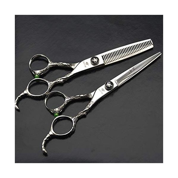 YODZ 6,0 Pouces 17Cm Ciseaux Coiffeur Ensemble, Droites Ciseaux Cheveux Professionnel en Acier Inoxydable Ciseaux Et Ciseaux 