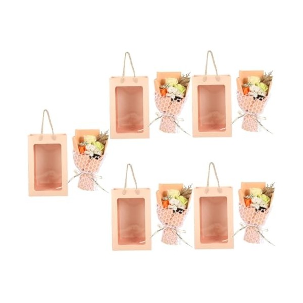 FRCOLOR Lot de 5 boîtes cadeau de roses artificielles - Cadeau de rose - Décoration de rose parfumée - Cadeau pour la fête de