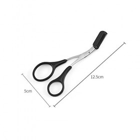 HZH Ciseaux for Office Women Tondeuse à sourcils Ciseaux Peigne Cils Épilation Toilettage Cutter Façonner Outils à Main Colo