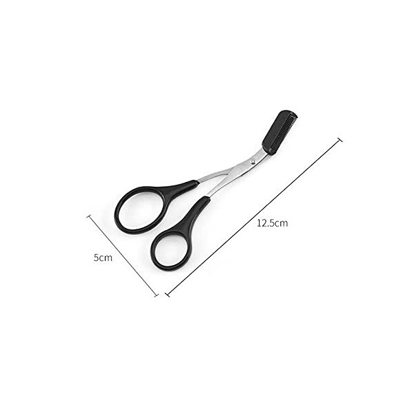 HZH Ciseaux for Office Women Tondeuse à sourcils Ciseaux Peigne Cils Épilation Toilettage Cutter Façonner Outils à Main Colo