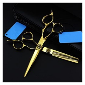 Générique Ciseaux de Coiffeur dorés de 6 Pouces, Ciseaux de Coiffeur, Ciseaux de Coiffure, Ciseaux de Coiffeur Amincissants, 
