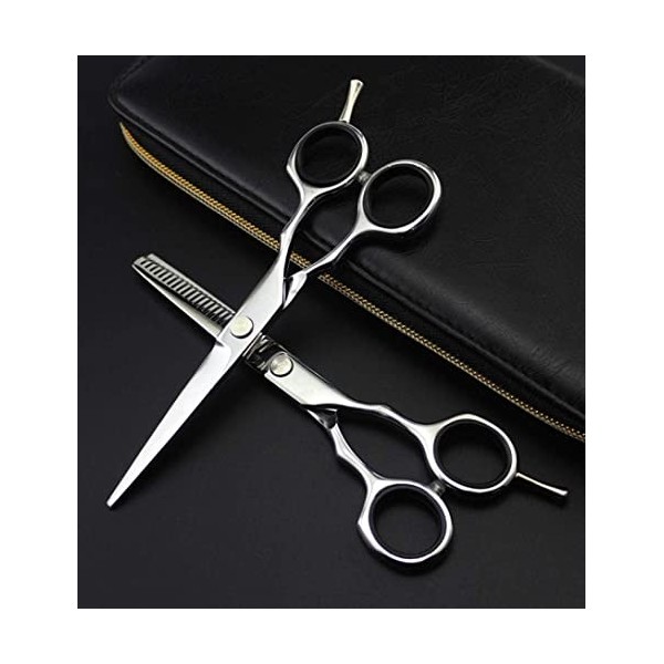 Ensemble de ciseaux à cheveux en alliage professionnel 5.5 440c amincissant les ciseaux de coupe de coiffeur ciseaux de coiff