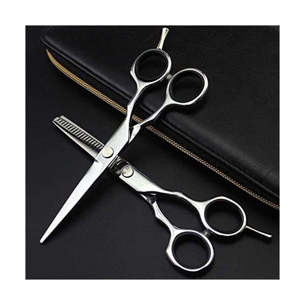 Ensemble de ciseaux à cheveux en alliage professionnel 5.5 440c amincissant les ciseaux de coupe de coiffeur ciseaux de coiff