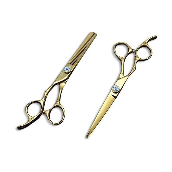 Ciseaux De Coiffure Professionnels Set 14 Cm Avec Vis Plate Rouge Salon Barbiers Ou Usage Domestique