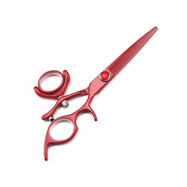 Ciseaux tourbillonnants rouges de 6 pouces, ciseaux de coiffure, ciseaux amincissants, ciseaux de coiffure, ciseaux de coiffu