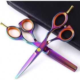 Ciseaux de coiffure, ciseaux de barbier pour couper et couper les cheveux, ensemble combiné de ciseaux pour salon de coiffure