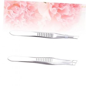 Pince à sourcils en acier inoxydable, 2 pièces, pince à sourcils biseautée, outil de maquillage Rasage et Épilation