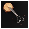 MERTNK Ciseaux de Coiffure, Salon de Coiffure Silver Professional Razor Edge Hair, Ciseaux Plats Finement polis, Ciseaux text