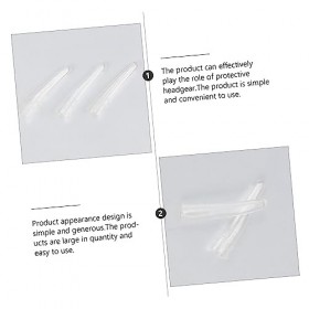 100 pièces pince à épiler de protection pour couvre-chef Nail Art pince à épiler pointue tétine transparente pince à cils pou...