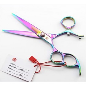 KOAIEZ Ciseaux De Coiffeur De Rasoir À Bord Droit De 6,0 Pouces, Cisaillements À Main Gauche du Coiffeur en Acier Inoxydable,