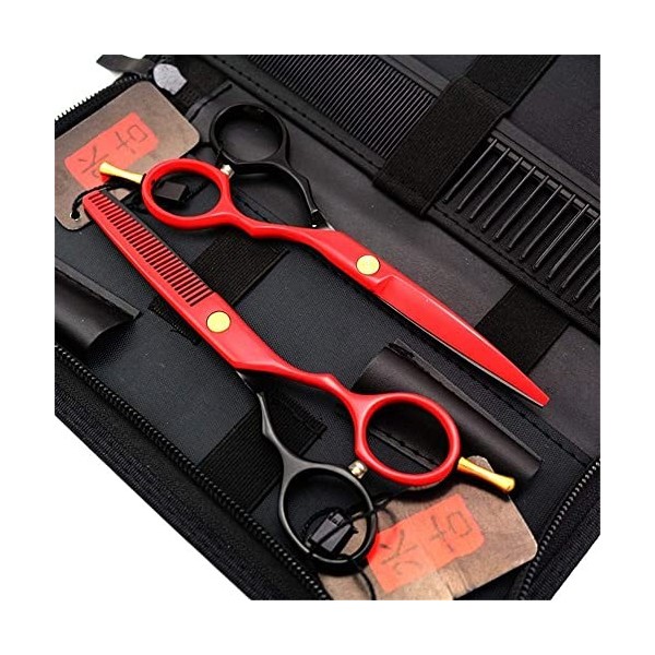 Ciseaux de coiffure Kit doutils professionnel super pointu de 5,5 pouces Ciseaux de coiffeur fins Ensemble parfait pour les 