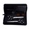 Main Gauche Coiffure Set Ciseaux De 6,0 Dents Dosse Professionnels Accueil Utilisation Styling Scissor Set 440C Coiffure Coup