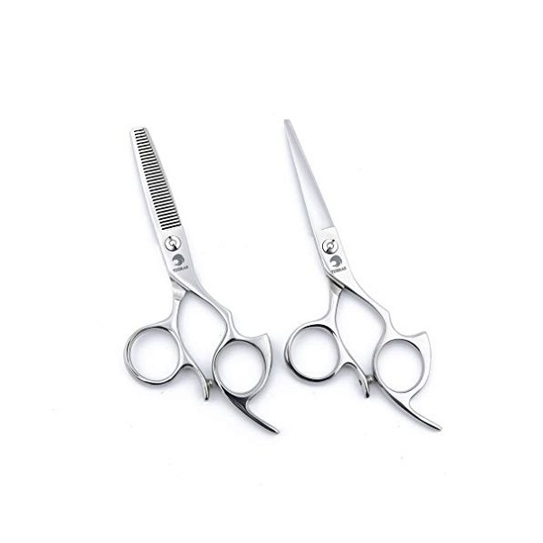 Professionnel Haut de Gamme européenne 5,5 Pouces Big Finger Set Cercle Coiffeur Ciseaux de Coiffure Salon de Coiffure rhéofl