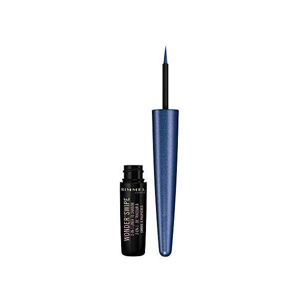 Rimmel - Eyeliner & Ombre à Paupières WonderSwipe - Formule 2-en-1 - Longue Tenue, sans transfert - 013 Front Stage - 1,7ml