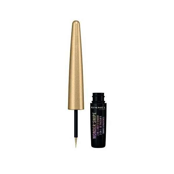 Rimmel - Eyeliner & Ombre à Paupières WonderSwipe - Formule 2-en-1 - Longue Tenue, sans transfert - 013 Front Stage - 1,7ml