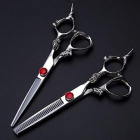 Ciseaux de coupe de cheveux, 6 pouces professionnels 440C poignée de dragon ciseaux de cheveux ciseaux de coupe ciseaux aminc