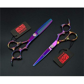 LIUSU Ciseaux Professionnels, Ciseaux de Coiffure Professionnels 15,2 cm Ensemble de Ciseaux de Coiffeur en Acier Japonais 9C