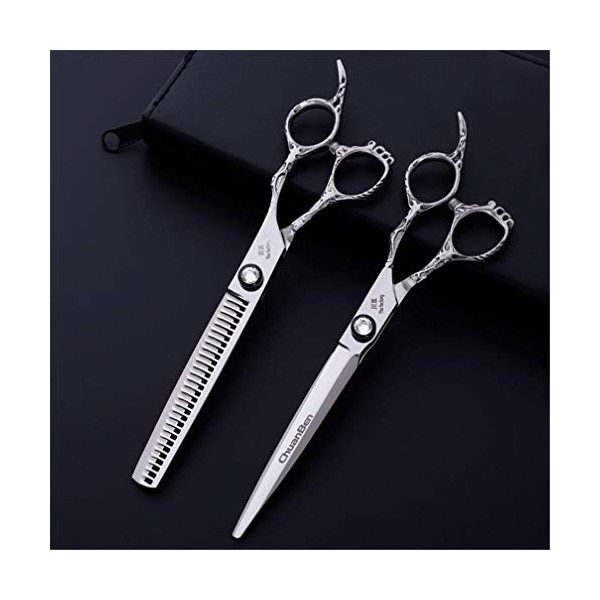 Coiffure Coupe De Cheveux Ciseaux, 7.0" Professional Barber Ciseaux Set, Outils Dilution/Texturizing Ciseaux, pour Hommes, Fe