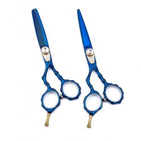 SEESEE.U Lefty Gaucher 5.5 Professionnel Bambou Poignée Barber Razor Edge Ciseaux De Coiffure et Coupe De Cheveux & Aminciss