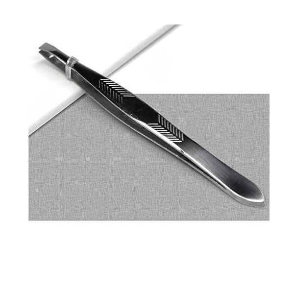 VANGLI Tweezers Stainless steel eyebrow clip, flat mouth eyebrow pliers, eyebrow makeup, beauty tool, hair removal, beard and