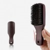 INGVY Peigne à cheveux avec manche en bois - Brosse de nettoyage pour homme - Brosse de barbier - Outil de rasage