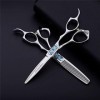 Ciseaux De Coiffure Kits, Ciseaux De Coupe De Cheveux en Acier Inoxydable Ciseaux Haircut 440C Matériel, Eclaircie Scissor Ci