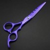 Professionnel japon 440c 6 & 5.5 pouces violet cheveux ciseaux amincissants ciseaux coupe outils de barbier coupe ciseaux coi