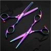 Ciseaux de coiffeur professionnel 5.5 pouces coupe cheveux ciseaux ensemble amincissant cisailles coupe outils de coiffeur ci