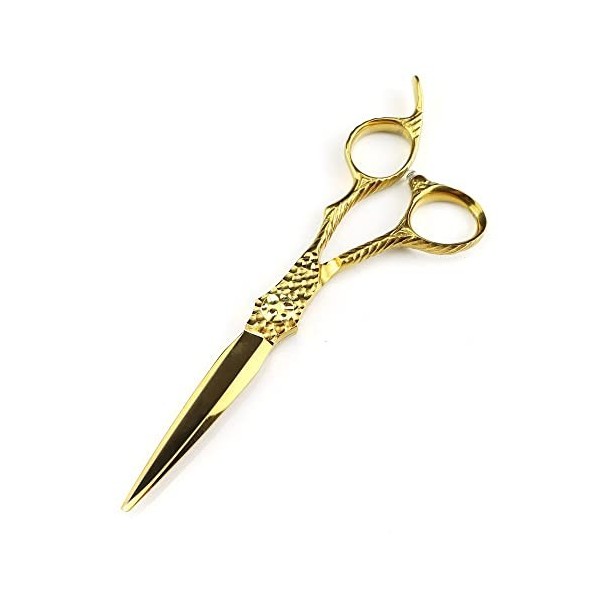 Ciseaux de coiffeur Ciseaux de coupe de cheveux, 6 pouces Professionnel Japon 440c Acier Haut de gamme Gold Cut Ciseaux de ch